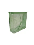 Glass Block - Seves 8X8X3 Green Wave End (7 1/2" 1/8"). Fixed Price $20.00.