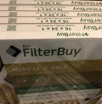 Filterbuy 16X24X1, Pleated Hvac Furnace Air Filter, Merv 11, Afb Gold (6PACK). Fixed Price $89.89.