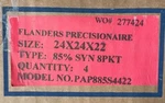 New Flanders Precisionaire 24X24X22 /8 Pocket Bag Syn Filter 85% Eff Merv 14. Fixed Price $225.00.