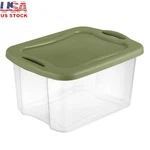 40 Quart Plastic Storage Bin Ez Carry W/ Full Grip Handles Stackable Totes Box. Fixed Price $20.32.