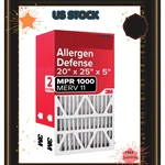 20X25X5 Air Filter Merv 11, Mpr 1000 Micro Allergen Defense 2-PACK, Fits Lennox. Fixed Price $52.49.