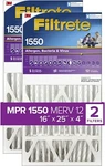 3M Filtrete 16X25X4 Air Filter, Mpr 1550, Merv 12 - Filters. Fixed Price $38.99.