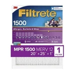 Filtrete 20 In. W X 25 H 1500 Mpr Pleated Allergen Air Filter 4-PK. Fixed Price $89.95.