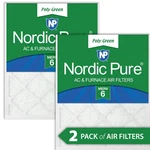 12X24X1 Merv 6 Poly Green Furnace Air Filter Pack - Captures Dust/pollen. Fixed Price $30.83.