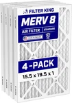 Filter King 15.5X19.5X1 Air (merv 8) (4-PACK) Dust & Allergy Control. Fixed Price $43.09.