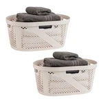 Mind Reader 40L Laundry Basket, Clothes Hamper, Lid, Ventilated, Plastic. Fixed Price $44.47.