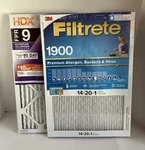 Lot Of Furnace Filters 14 20 X1 3M Filtrete 1900 Premium Allergen Hdx Fpr. Fixed Price $17.00.