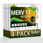 Komashr 8X8X1 Merv 13 Air Filter 4-PACK Hvac Furnace Dust Defense. Fixed Price $58.49.