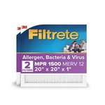 Filtrete 20X20X1 Furnace Air Filter, Merv 12, Mpr 1500, Certified Asthma &. Fixed Price $54.26.