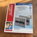 Sunbeam SFU001 Humidifier Flat Panel Mesh Filters 2 Pack Antimicrobial White. Fixed Price $16.99.