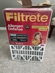 Filtrete Air Filter, Mpr 1000, Merv 11, Allergen 16X25X4, White. Fixed Price $49.99.