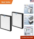2 Pack Levoit Vital 100S Replacement Filters - Pleated Air Purifier. Fixed Price $51.00.