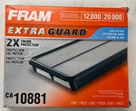 Fram CA10881 Air Filter. Fixed Price $19.99.