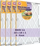 Arm & Hammer Max Allergen Odor Reduction 18X18X1 Air And Furnace Filter, 4 Pack. Fixed Price $25.00.