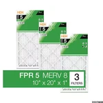 3-PACK Standard Pleated Air 10X20X1, Filters Replacement Fpr 5 Merv 8. Fixed Price $17.91.
