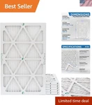 16X25X1 Merv 10 Fpr 5-6 Pleated Air Filters By Box Of 6. Actual Size: 15-1/.... Fixed Price $77.12.