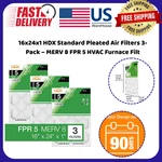 16X24X1 Hdx Standard Pleated Air Filters 3-PACK Merv 8 Fpr 5 Hvac Furnace. Fixed Price $18.05.