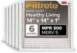 Filtrete Air Filter, Mpr 300, Merv 5, Clean Living 14X14X1, White. Fixed Price $57.11.