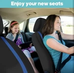 2-PACK Covers. Black/blue.fits Seats With Removable Headrests. Airbag Safe. Fixed Price $18.49.