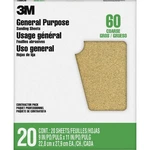 3M Purpose 9 In. 11 Aluminum Oxide Coarse Sandpaper, 60 Grit (20-PACK). Fixed Price $13.62.