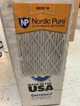 3 Nordic Pure 18X24X2 Pleated Merv 10 Air Filters. Fixed Price $29.99.