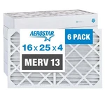 Aerostar 16X25X4 Merv 13 Pleated Air Filter, Furnace Pack (a.... Fixed Price $156.03.
