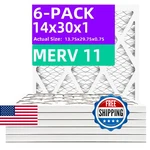 Qingzhug 14X30X1 Merv 11 Air Filter 6-PACK Actual Size 13.75X29.75X0.75. Fixed Price $77.75.