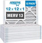 Aerostar 12X12X1 Merv 13 Air Filter, Pleated Furnace Hvac Filters (11.75X11.7. Fixed Price $114.33.