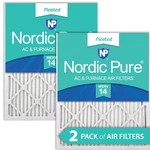 10X20X1 (9 1/2X19 1/2) Pleated Merv 14 Air Filters Pack. Fixed Price $33.99.