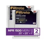 Filtrete 20X20X1 Air Filter Mpr 1500 Merv 12 Healthy Living Ultra Allergen 2PACK. Fixed Price $39.99.