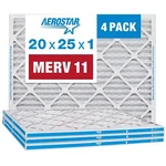 Aerostar 20X25X1 Merv 11 Pleated Air Filter, Furnace 4 Pack (a.... Fixed Price $48.38.