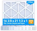 16-3/8 X 21-1/2 Air Filters Case Of 4 Merv 10 Pleated Made In Usa. Fixed Price $59.30.