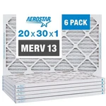 Aerostar 20X30X1 Merv 13 Pleated Air Filter, Furnace 6 Pack (a.... Fixed Price $102.45.