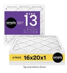 New Sealed Simply Filters MERV13 Air 6PK, Size 16X20X1 FPR10. Fixed Price $23.95.