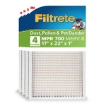Filtrete 17X22X1 Furnace Air Filter, Mpr 700, Merv 8, Tough On Pollen, Eas.... Fixed Price $48.80.