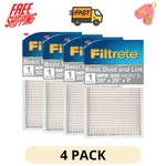 (4 Pack) Filtrete 20X25X1 Furnace Air Filter Merv Mpr 300 Dust. Fixed Price $22.56.
