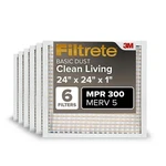 Filtrete 24X24X1 Furnace Air Filter, Merv 5, Mpr 300, Capture Unwanted Par.... Fixed Price $44.44.