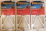 Three - 3M Filtrete 10X20X1 Micro Allergen Reduction Air Filter. Fixed Price $19.99.
