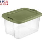 40 Quart Plastic Storage Bin Ez Carry W/ Full Grip Handles Stackable Totes Box. Fixed Price $20.32.