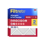 Filtrete 24X24X1 Furnace Air Filter, Merv 11, 0.8" 23.8", White. Fixed Price $50.99.