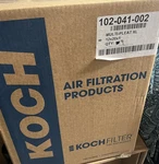 (9) Koch 102-041-002 12X20X1 Pleated Filter Merv 8. Fixed Price $59.95.