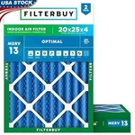 2-PACK 20X25X4 Air Filter Merv 13 Mpr 1900 Health Defense Replacement. Fixed Price $80.84.