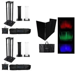 2) Rockville RTP32B Totem Moving Head Light Stands Black+dj Facade++bag+scrim. Fixed Price $529.85.