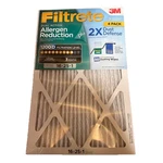 3M Filtrete Air Filter 16X25X1 Dual Allergen Reduction 2X Dust 1200D 4 Pack. Fixed Price $34.99.