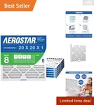 20X20X1 Merv 8 Filters, 6 Count - Effective Allergen Capture & Energy Savings. Fixed Price $60.99.