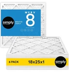 (6) Simply Filters 18X25X1 Merv 8, Mpr 600, Furnace Hvac Air. Fixed Price $38.24.