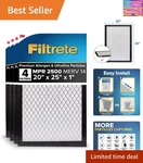 20X25X1 Furnace Air Filter, Merv 14, Mpr 2500, High Performance Allergen,.... Fixed Price $107.89.
