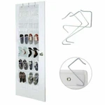 24 Pocket Over The Door Shoe Organizer Rack Hanging Storage Space Saver Hanger. Fixed Price $10.01.
