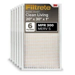 Filtrete 20X30X1 Furnace Air Filter, Merv 5, Mpr 300, Capture Unwanted Par.... Fixed Price $51.76.