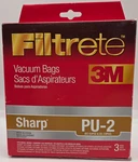 Filtrete 3M Vacuum Bags Sharp PU-2 Micro Allergen Pack New Sealed Oem. Fixed Price $14.99.